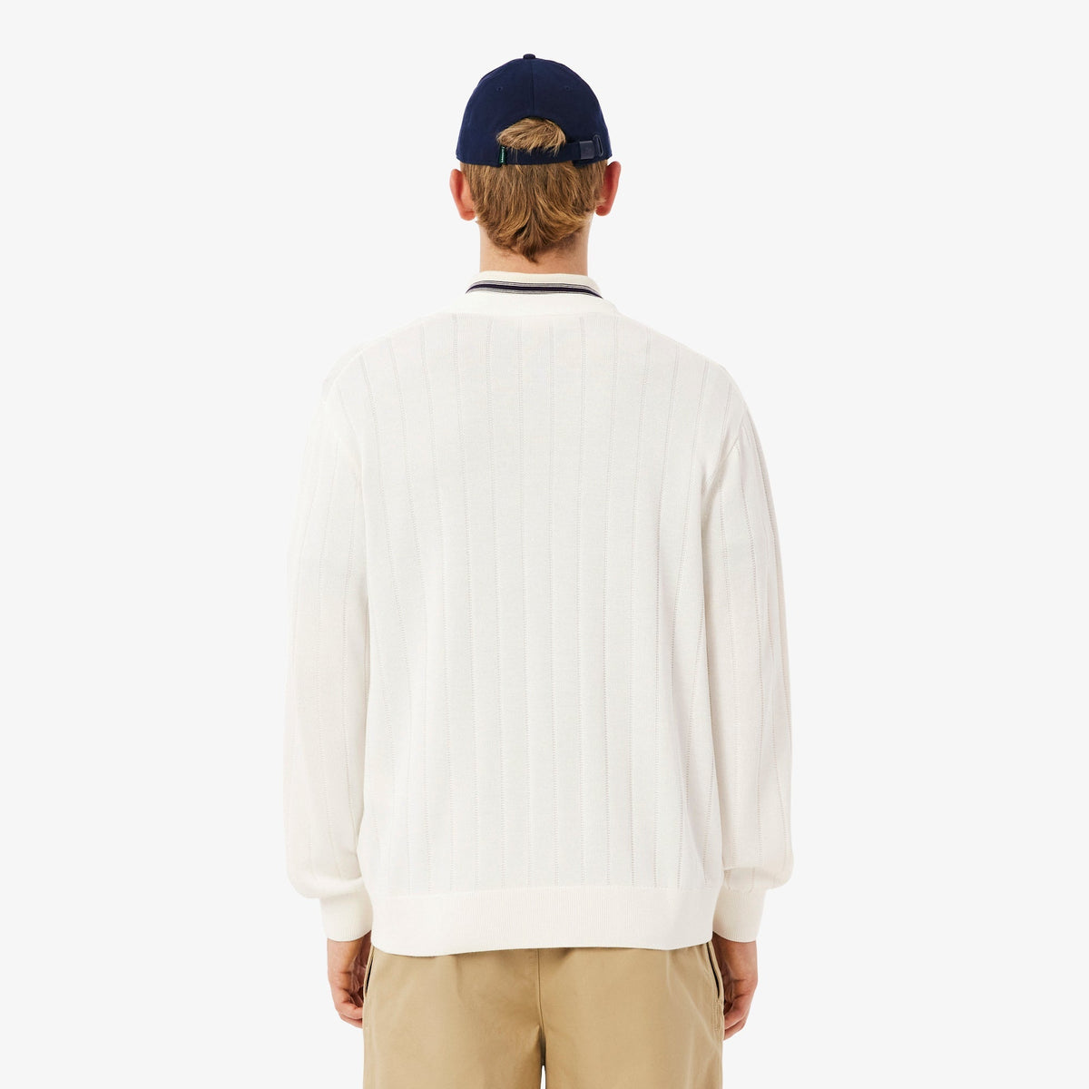 Lacoste Fluid Rib Knit Cardigan - view 5