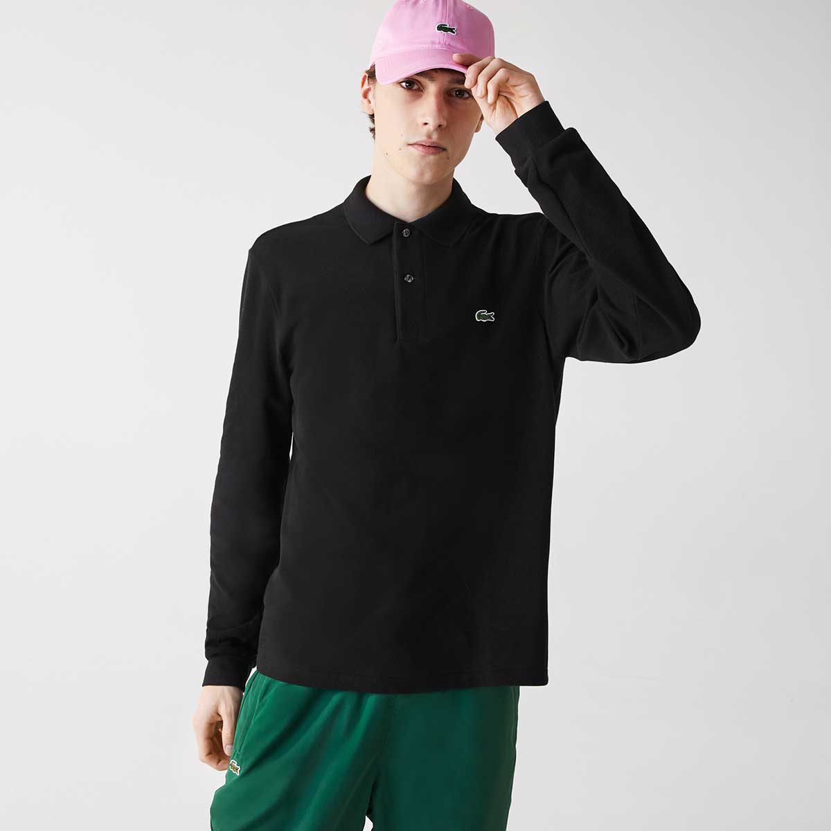 Long-Sleeve Classic Fit L.12.12 Polo Shirt