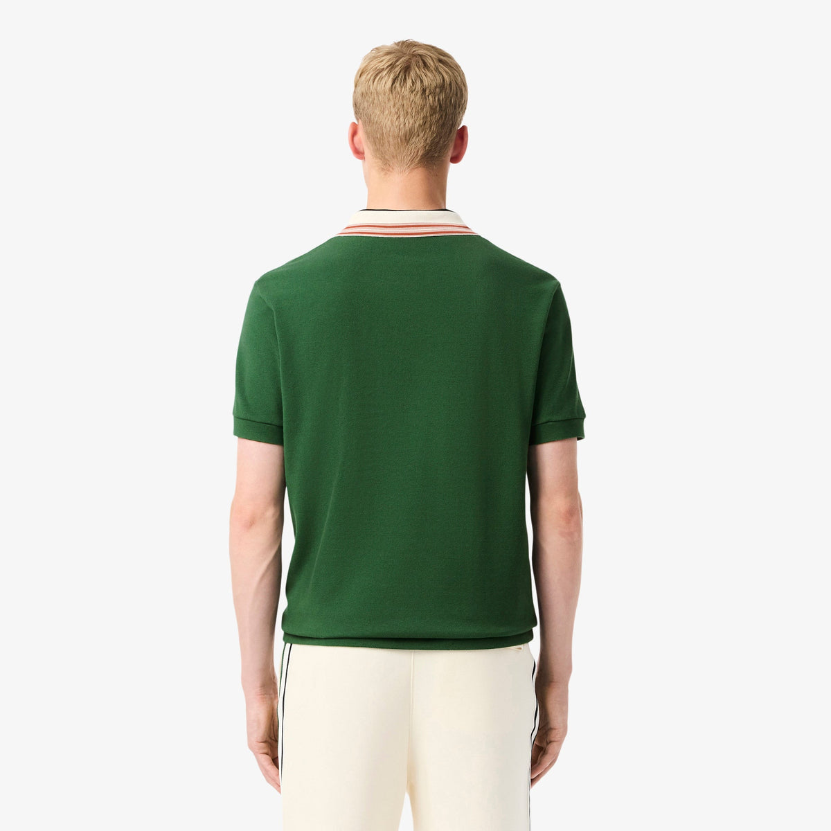 Lacoste French Made Classic Fit Stripe Collar Polo Shirt - view 4