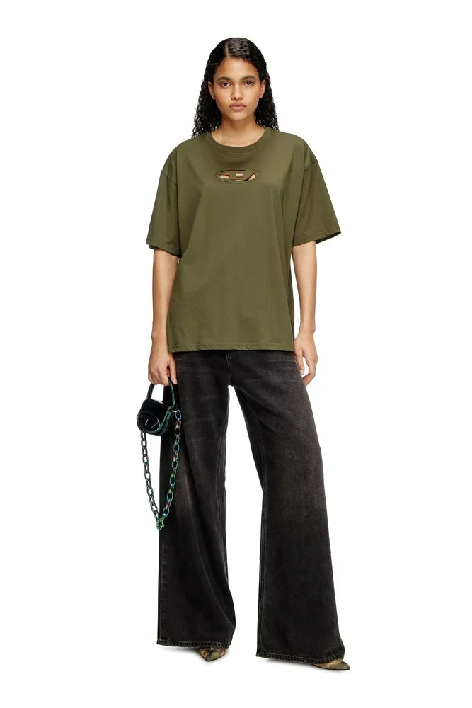 Diesel T-shirt with embroidered Oval D - view 5