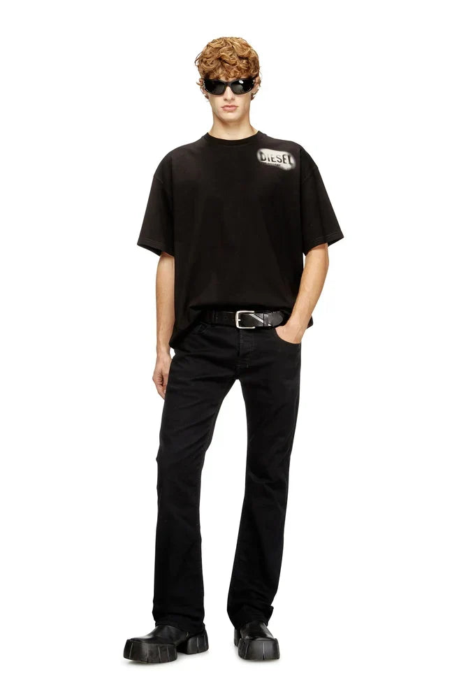Diesel Cotton T-shirt with faded prints - view 3