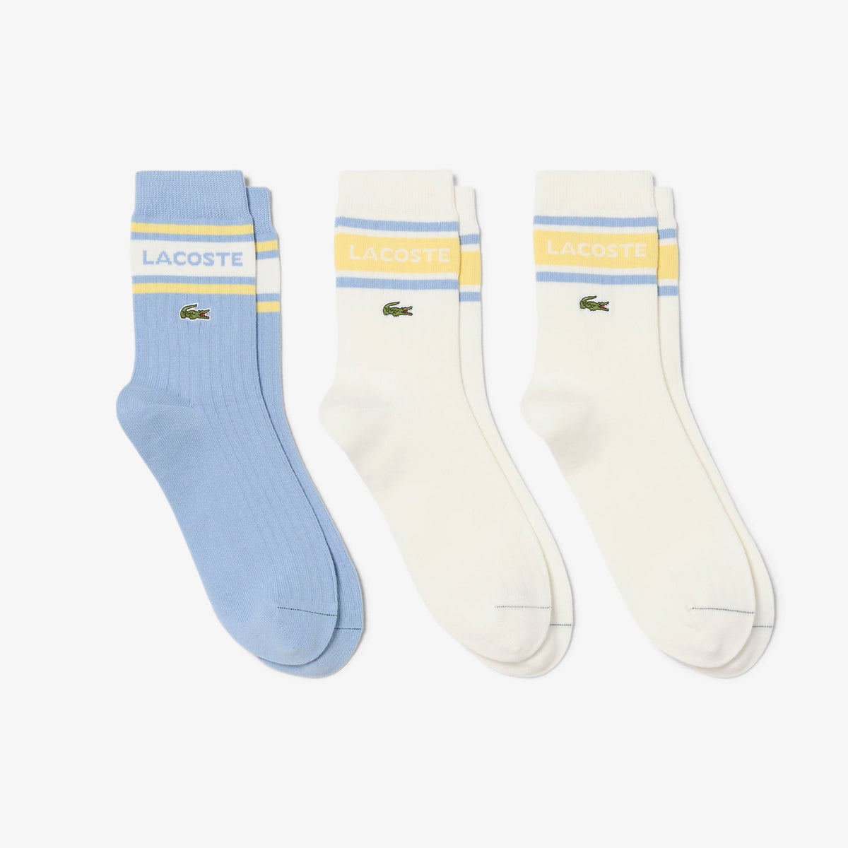 Lacoste 3-Pack Printed Cotton Socks