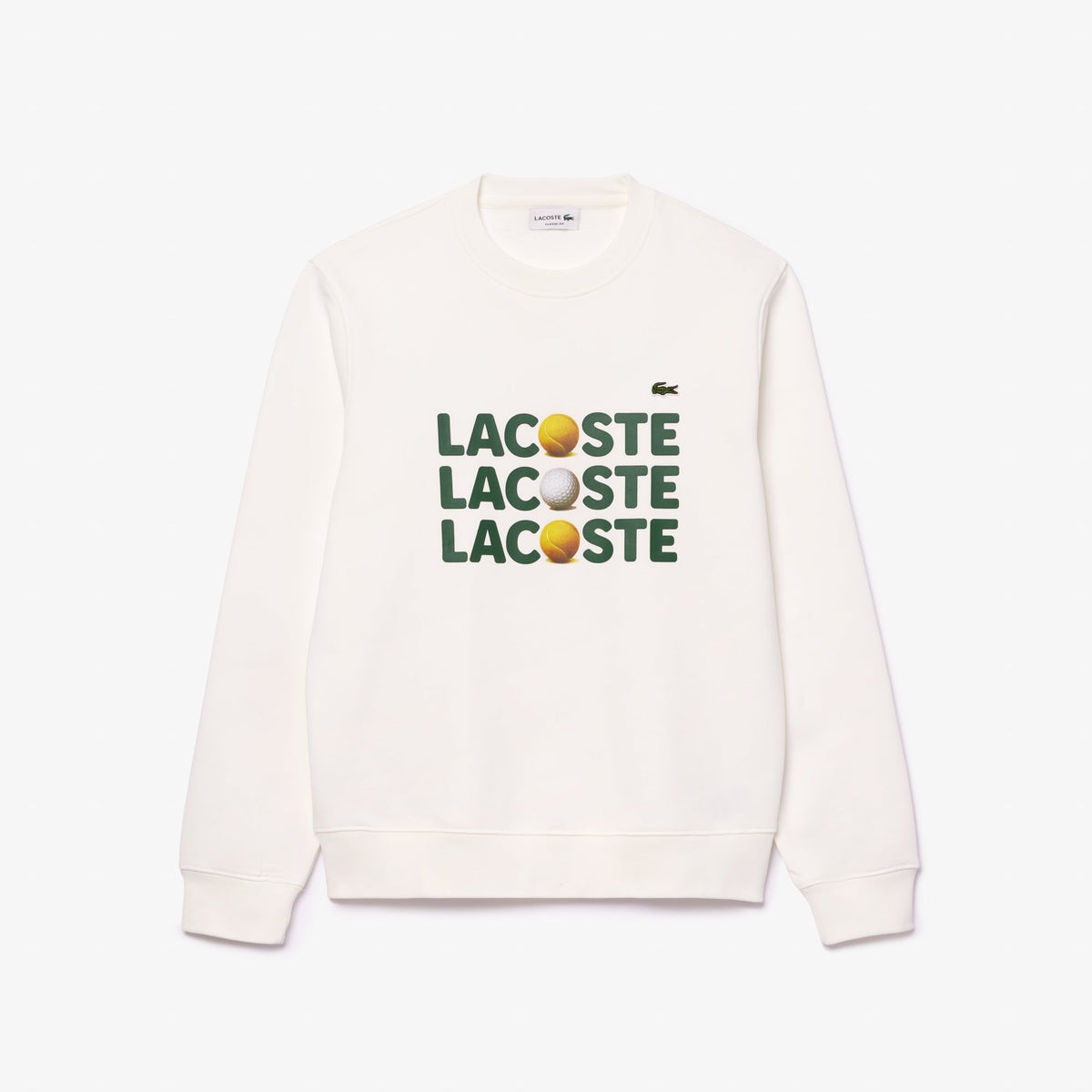 Lacoste Ball Print Fleece Sweatshirt