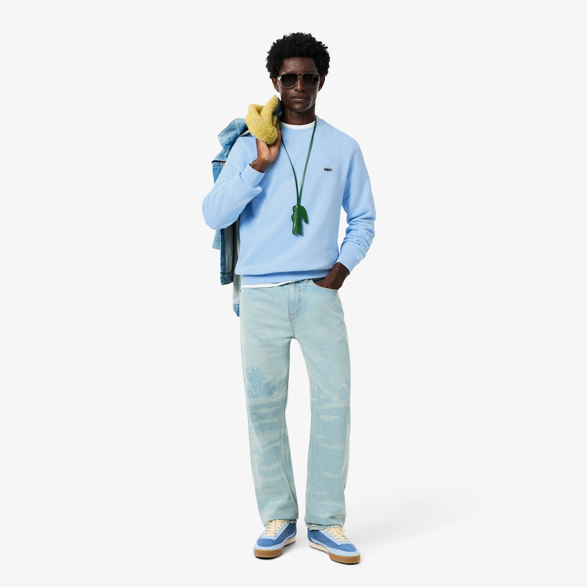 Lacoste Landscape Crocodile Fleece Sweatshirt - view 6