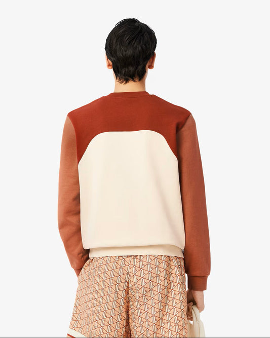 Lacoste Colour-Block Cotton Fleece Sweatshirt