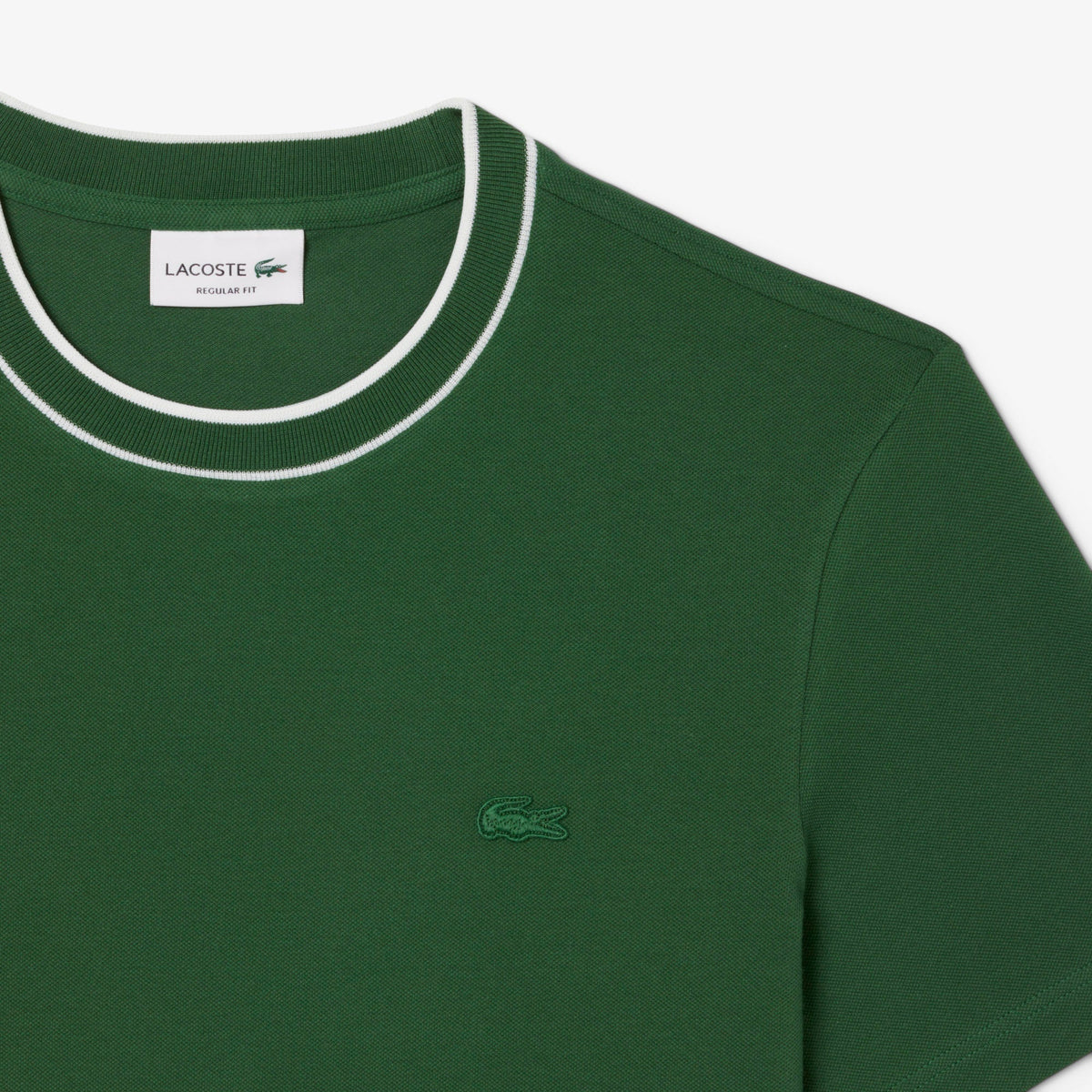 Lacoste Stretch Piqué Stripe Collar T-shirt - view 2
