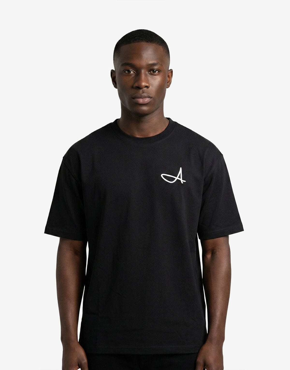 Fade Signature A Boxy Black T-Shirt