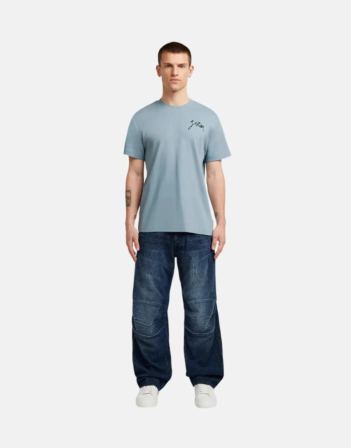 G-Star RAW Script Ash Blue T-Shirt - view 4
