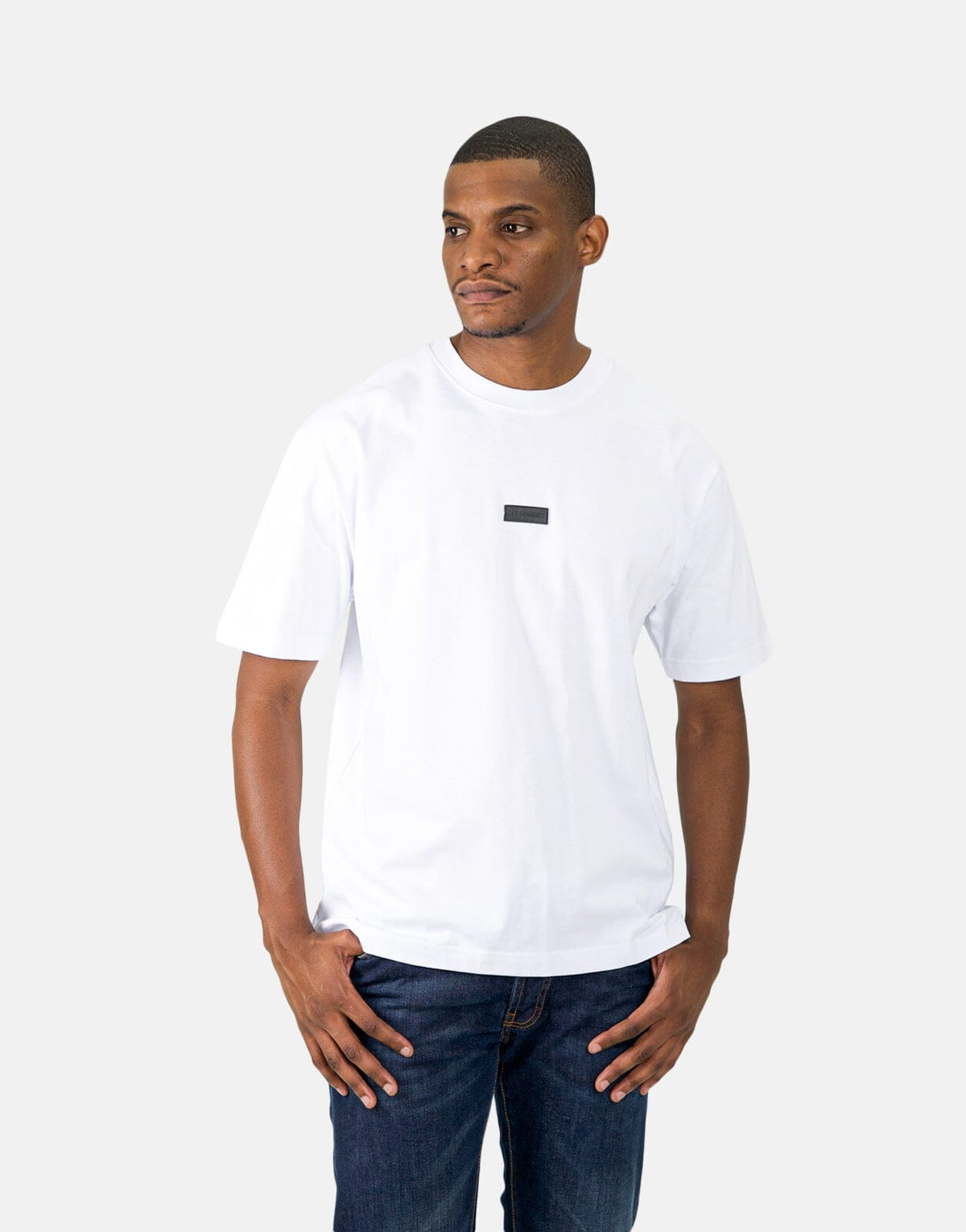 Les Hommes Black Label Back Pierce White T-Shirt - view 3