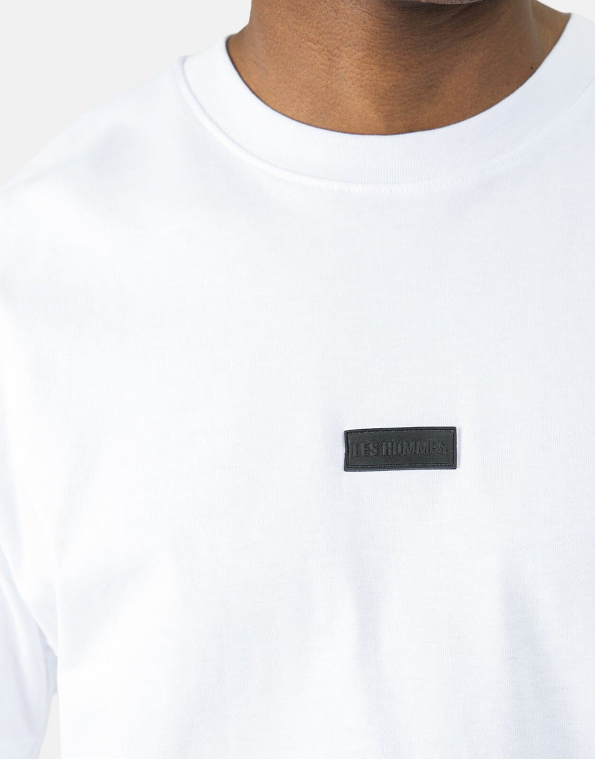Les Hommes Black Label Back Pierce White T-Shirt - view 5