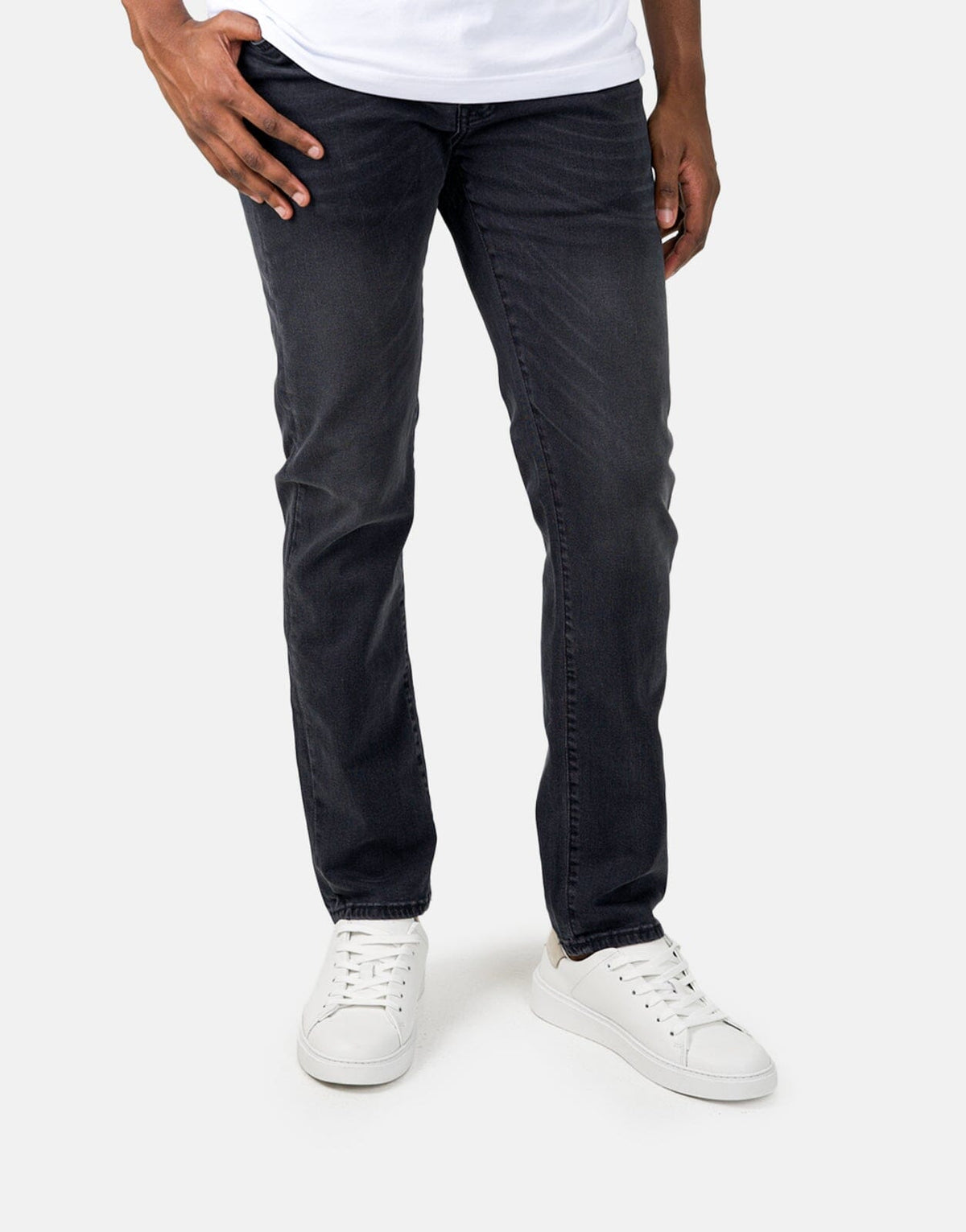 Les Hommes Black Wash Jeans