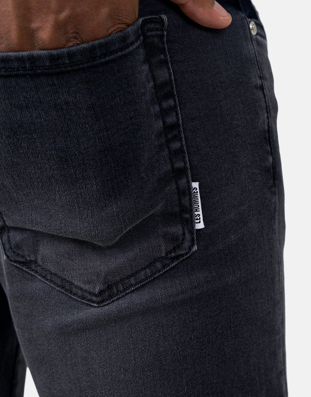 Les Hommes Black Wash Jeans - view 2