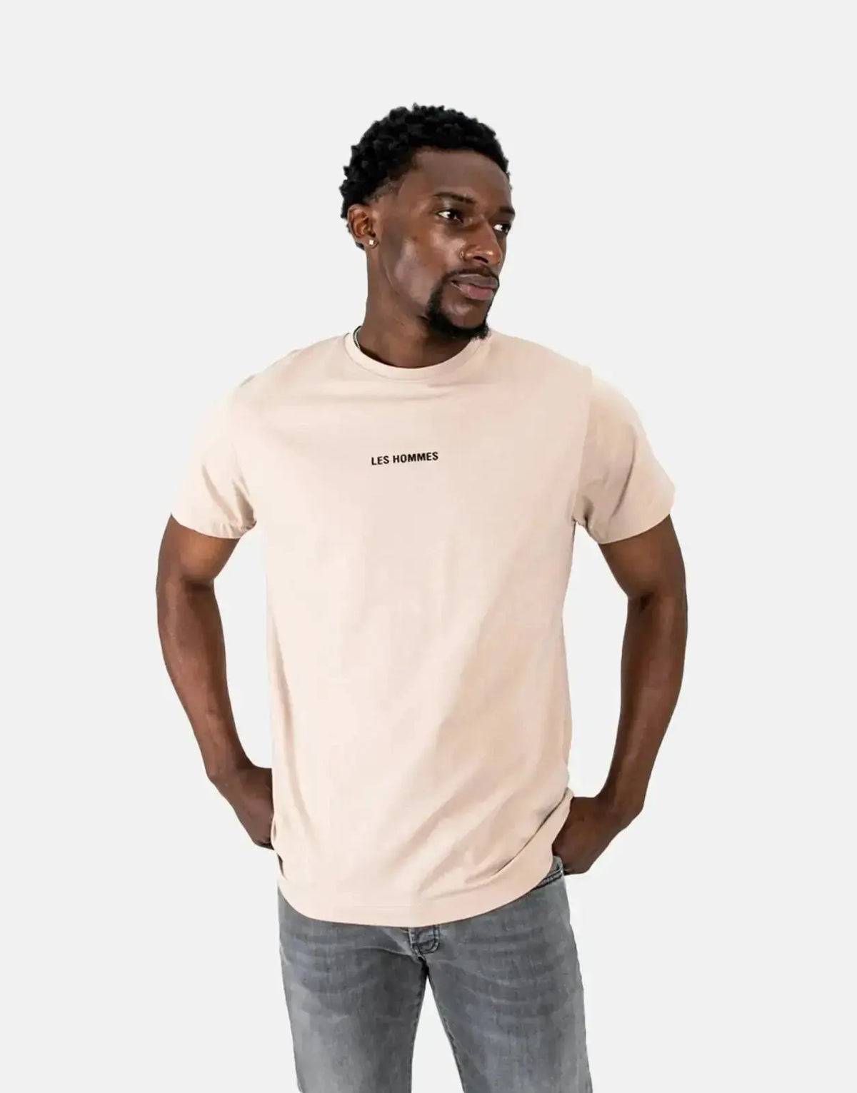 Les Hommes Centre Print Stone T-Shirt