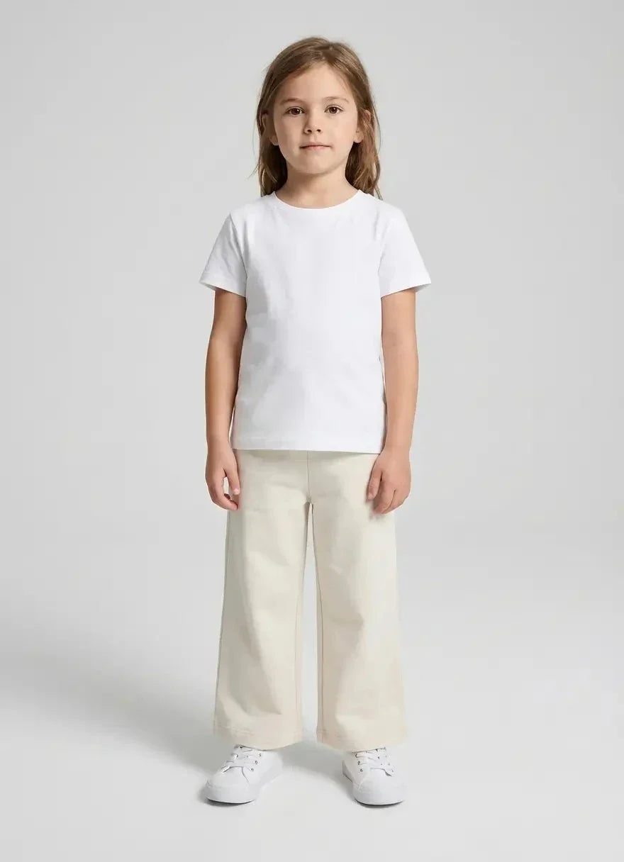 Polo Girls Leah Wide Leg Cropped Sand Pants
