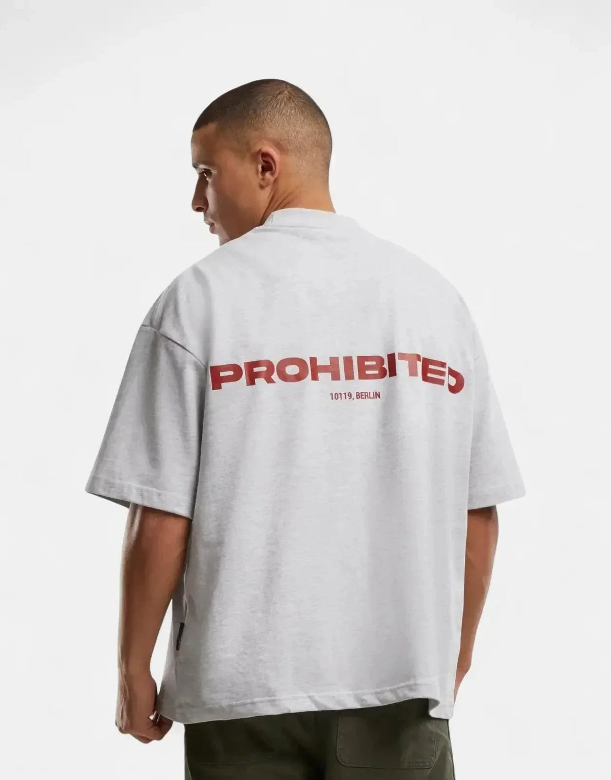 Prohibited 10119 Grey Melange T-Shirt - view 2