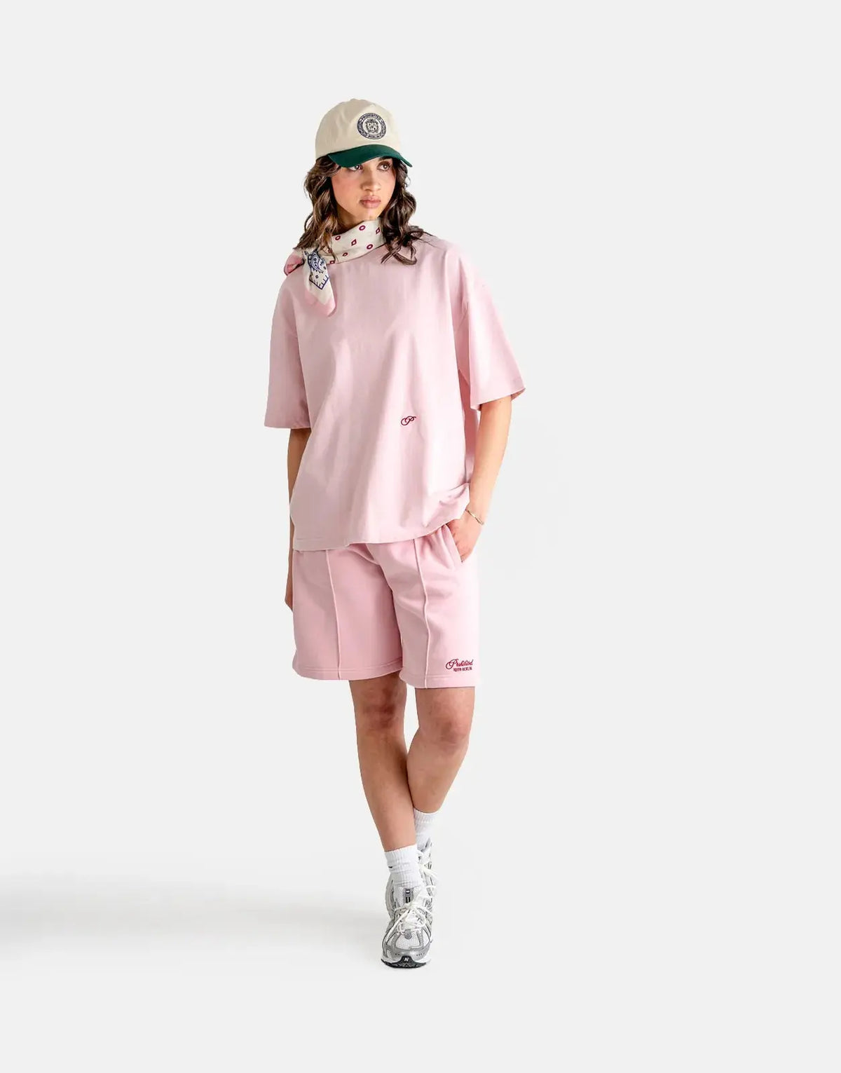 Prohibited Hometown Cherry Pink Sweatshorts - view 6