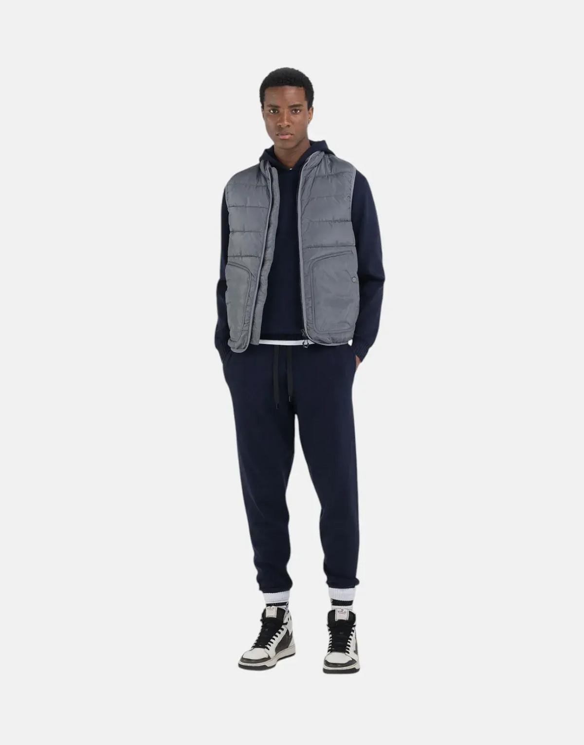 Replay Sleeveless Puffer Jacket Grey - view 4