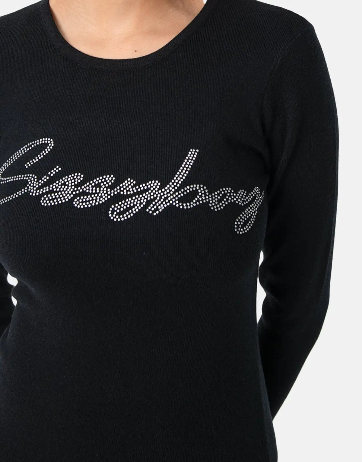 Sissy Boy Knitted Bling Logo Dress Black - view 3