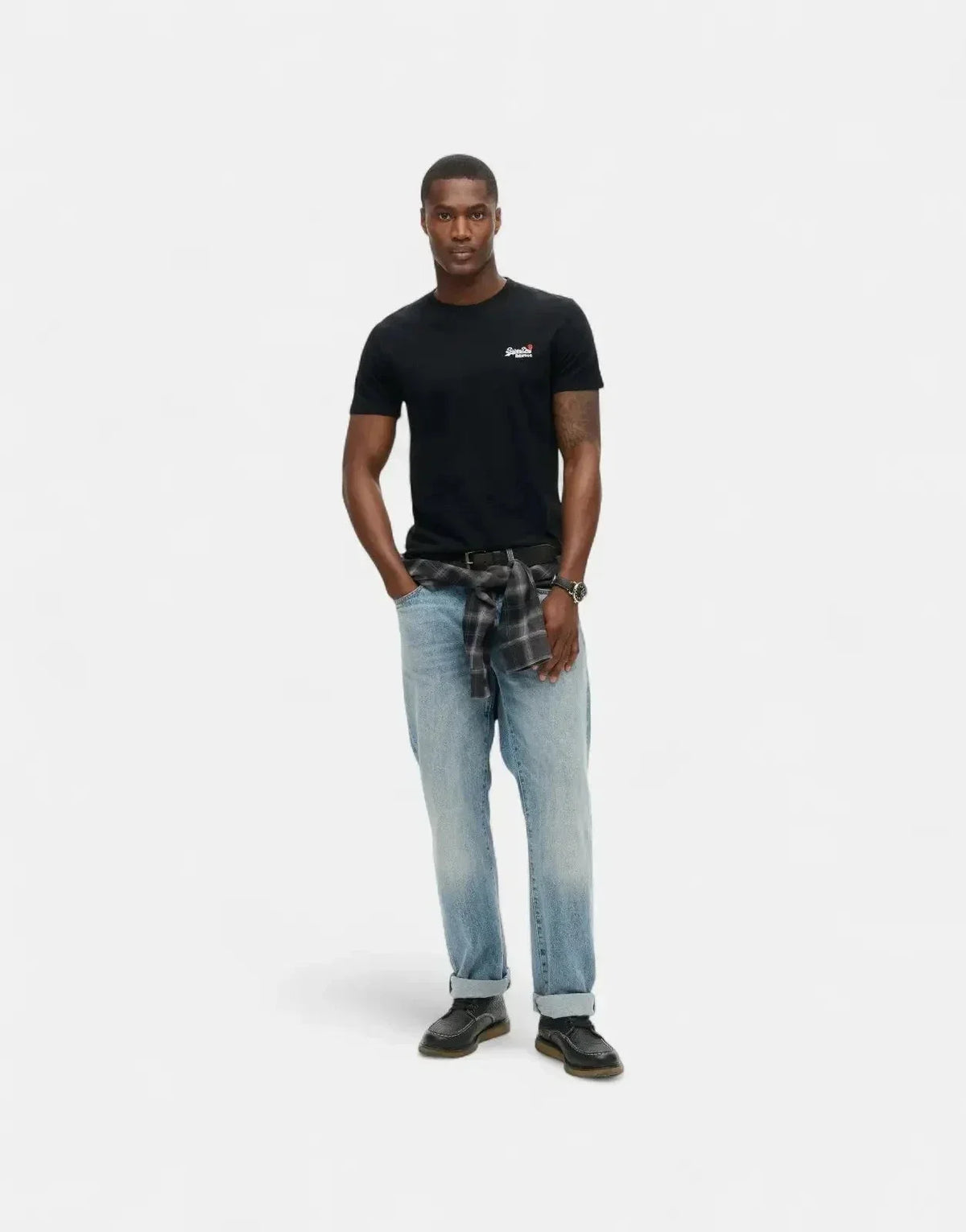 Superdry Essential Contrast EMB Black T-Shirt