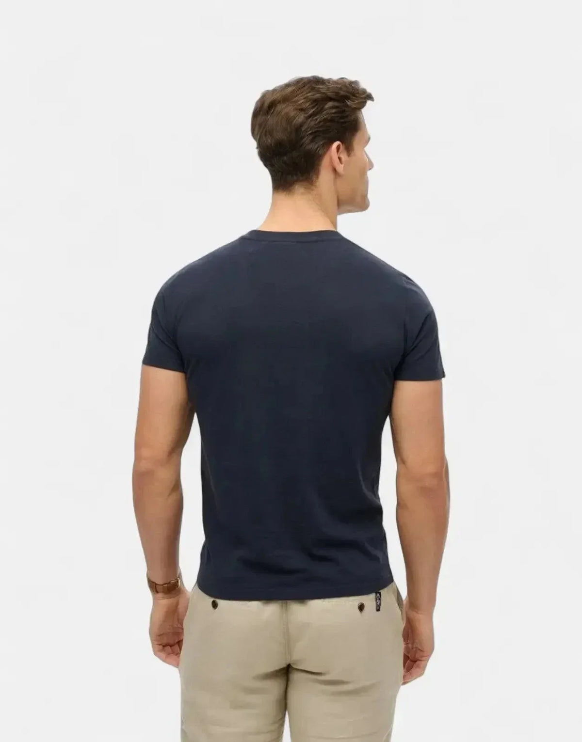 Superdry Essential Contrast EMB Eclipse Navy T-Shirt - view 2