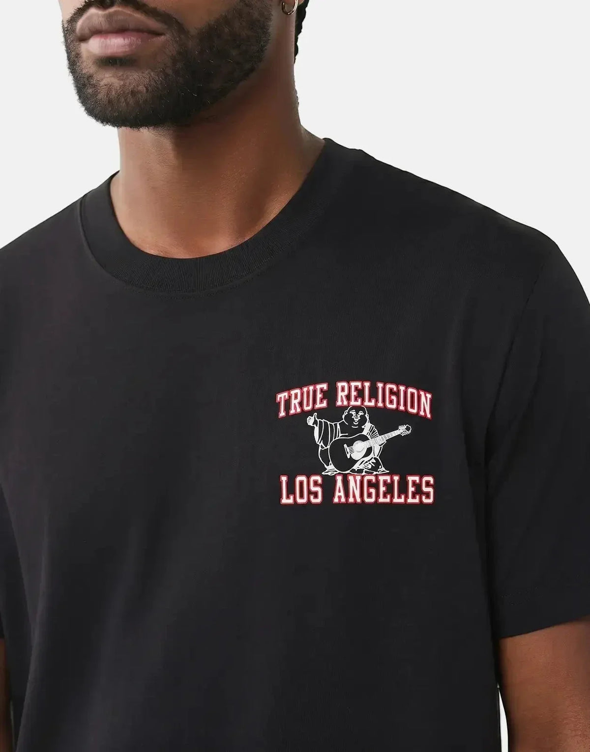 True Religion Mesh Print Buddha T-Shirt Black - view 3