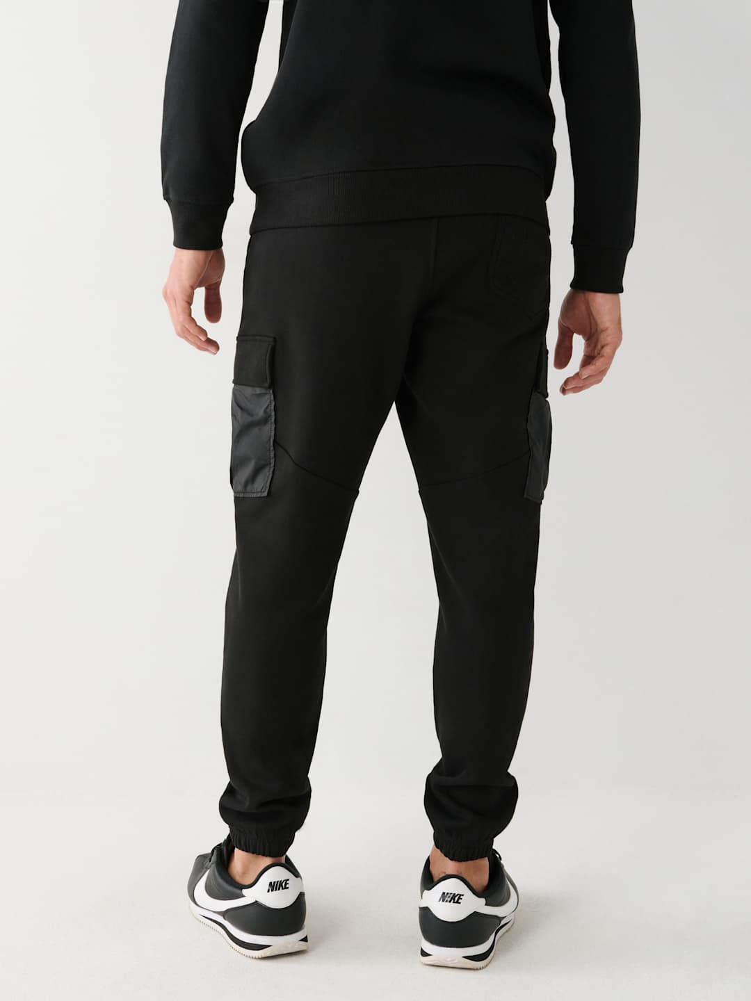 True Religion Track Pants Cargo Revolt Jet Black