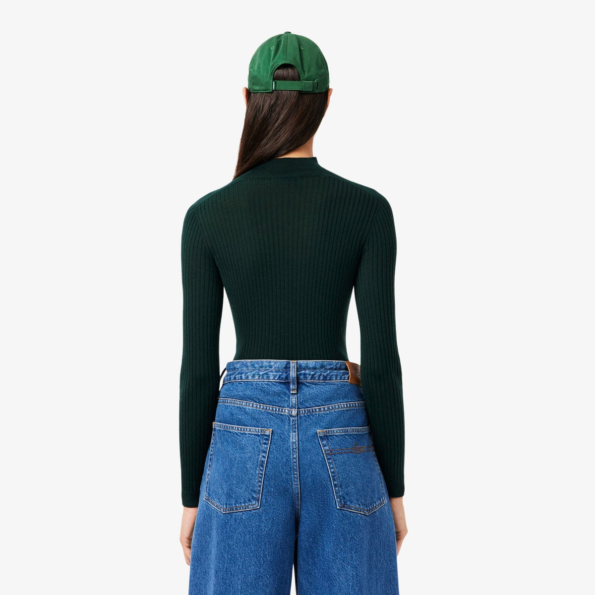 Lacoste High Neck Ribbed Knit Merino Wool Sweater - view 5