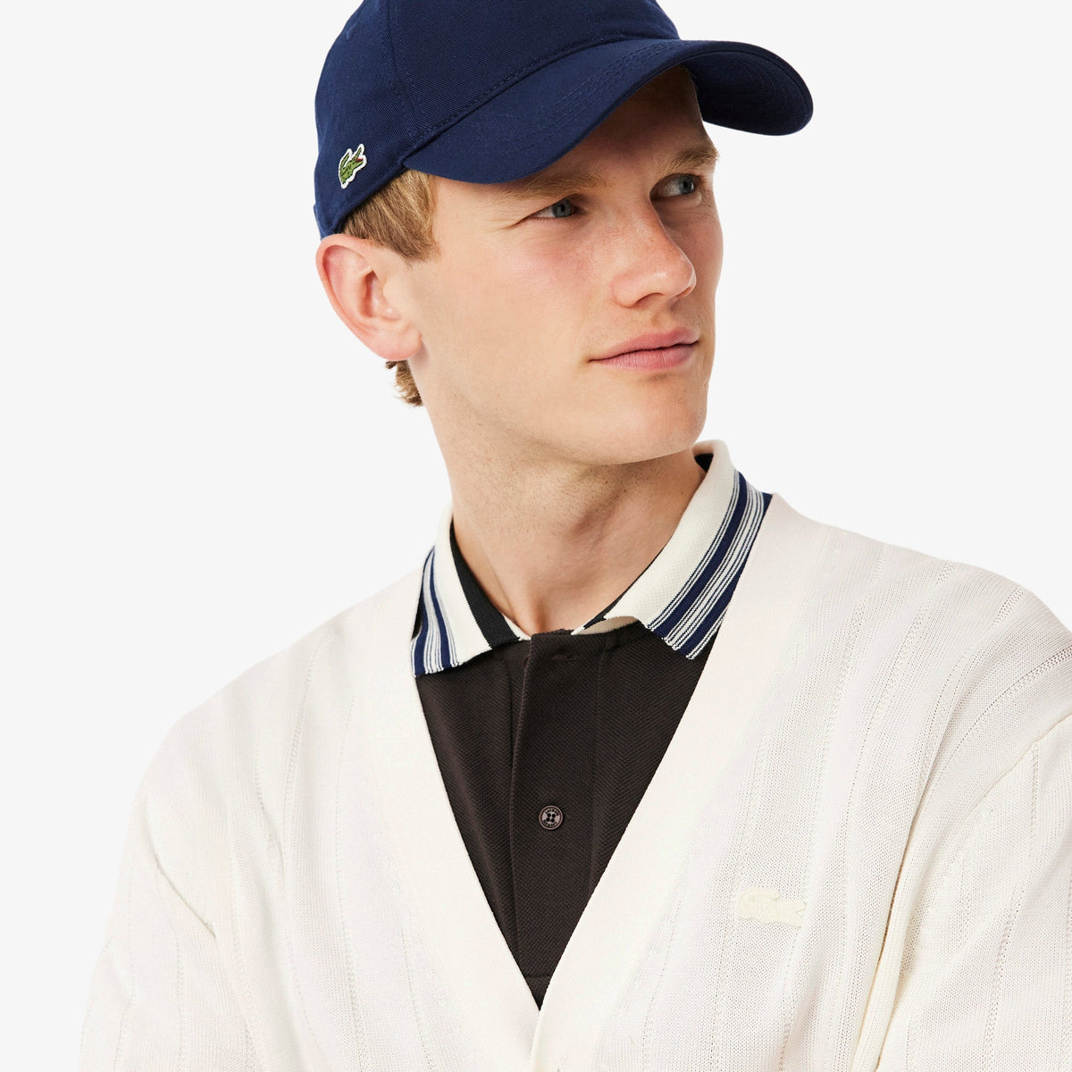 Lacoste Fluid Rib Knit Cardigan - view 4