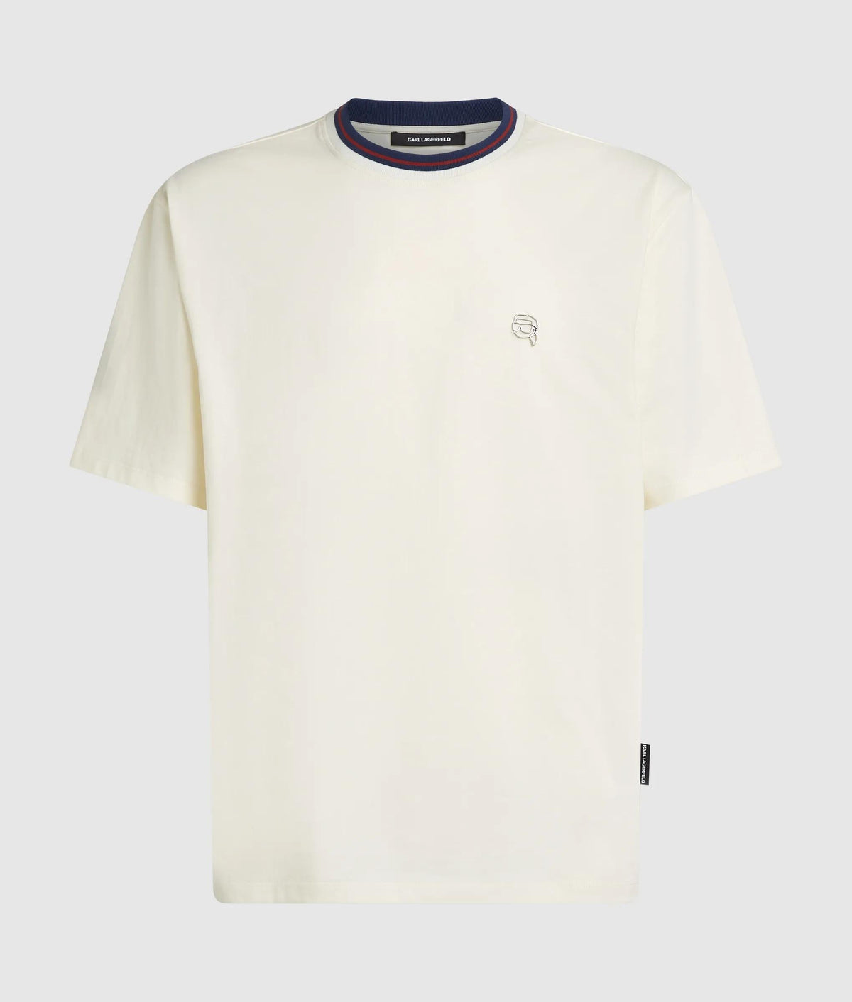 Ikon striped neck T-shirt