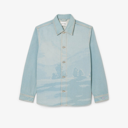 Lacoste Landscape Motif Denim Overshirt