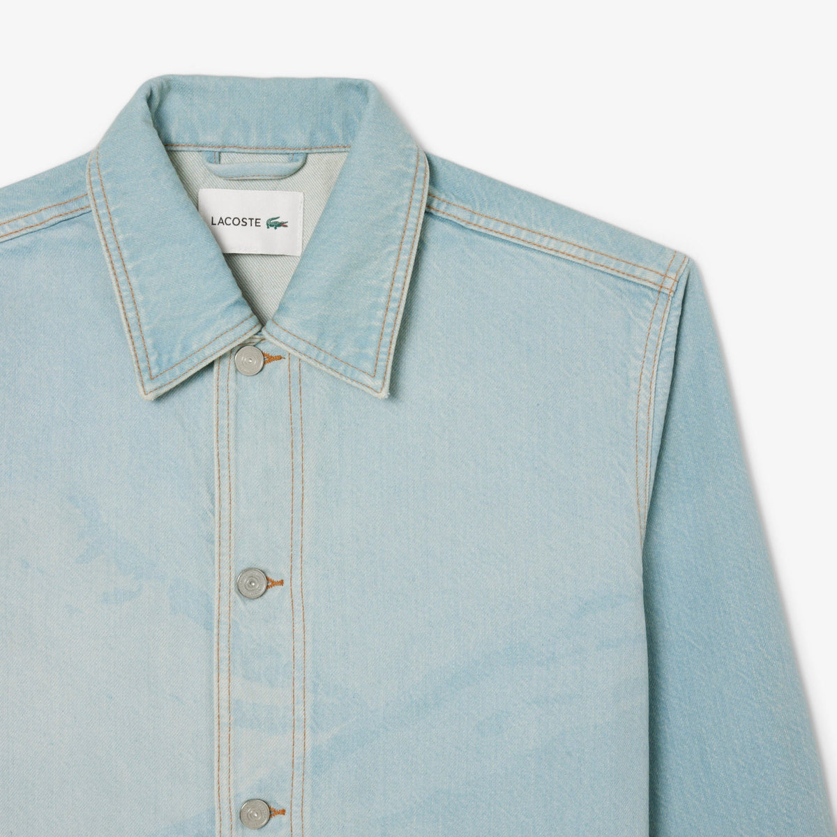 Lacoste Landscape Motif Denim Overshirt - view 2