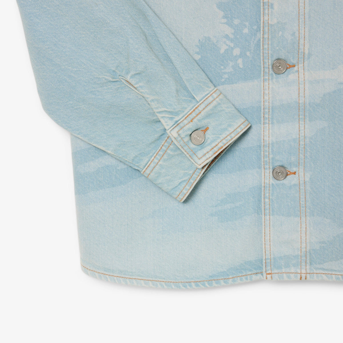Lacoste Landscape Motif Denim Overshirt - view 3