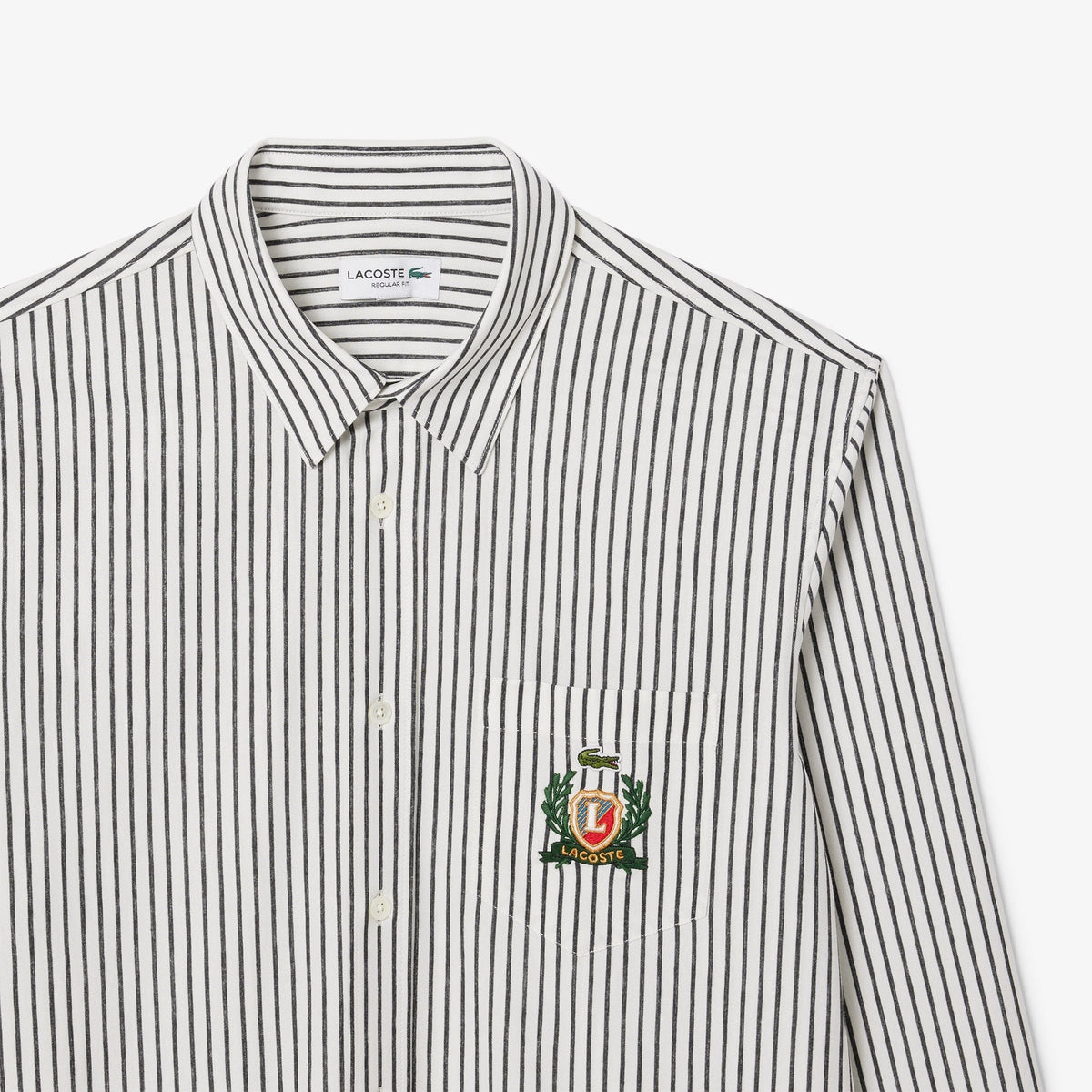 Lacoste Regular Fit Striped Cotton Shirt - view 2
