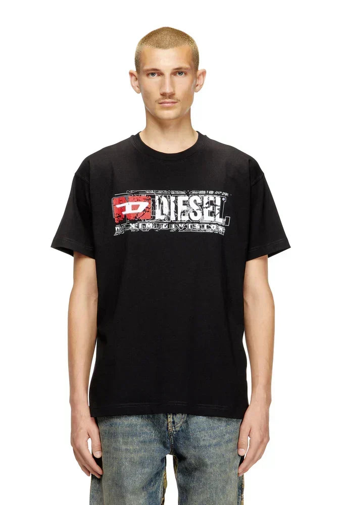 T-shirt with flocked Diesel Denim Division logo