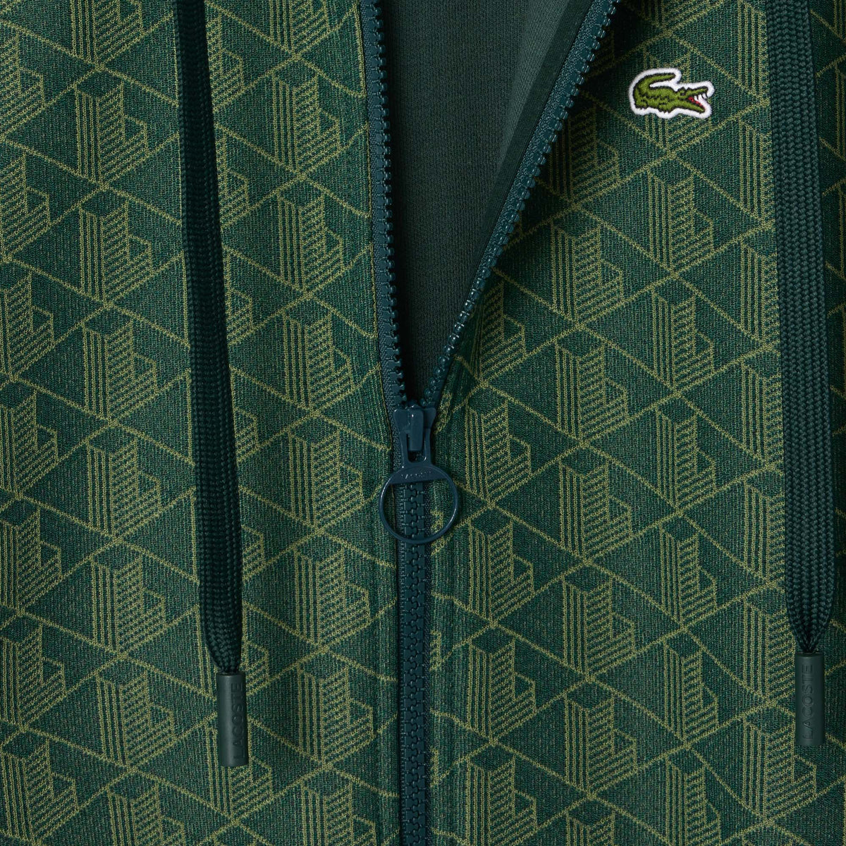 Lacoste Jacquard Monogram Hoodie - view 8