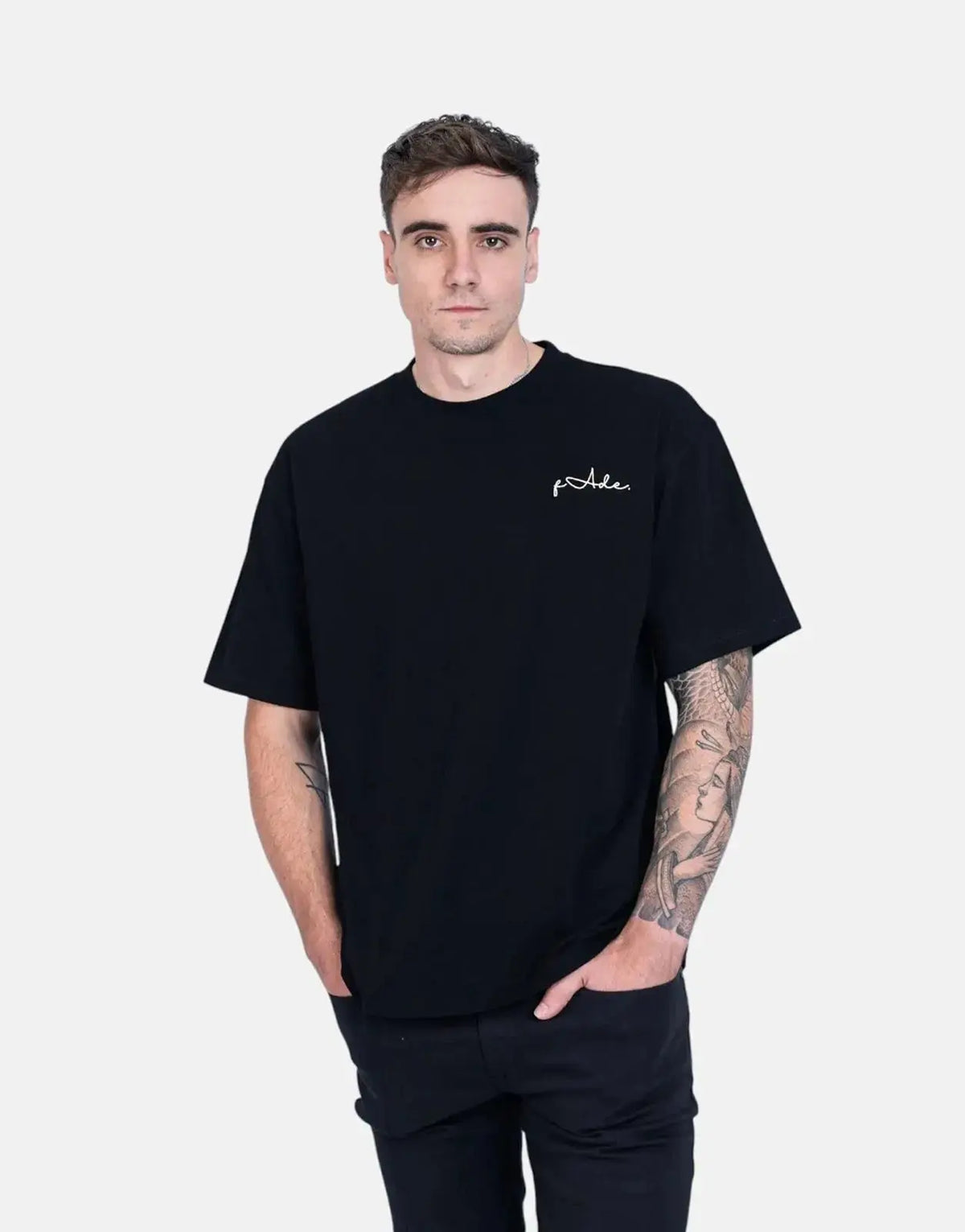 Fade Signature Boxy Black T-Shirt