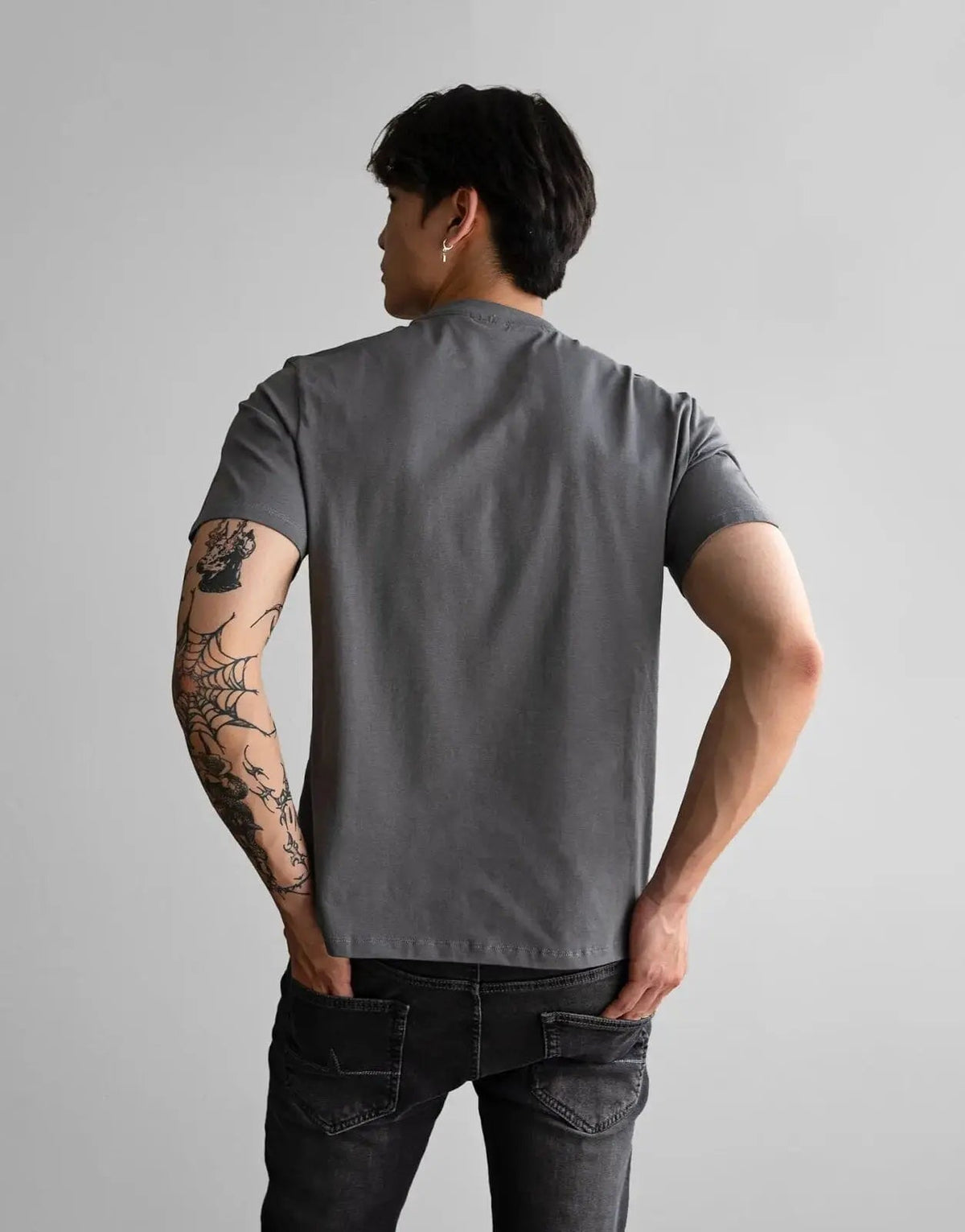 Fade Icon V-Neck Grey T-Shirt - view 2
