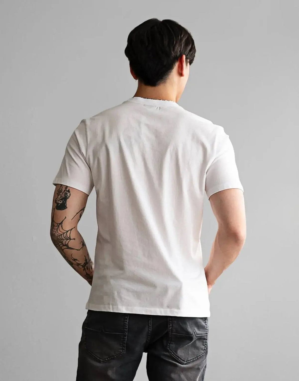 Fade Icon V-Neck White T-Shirt - view 2