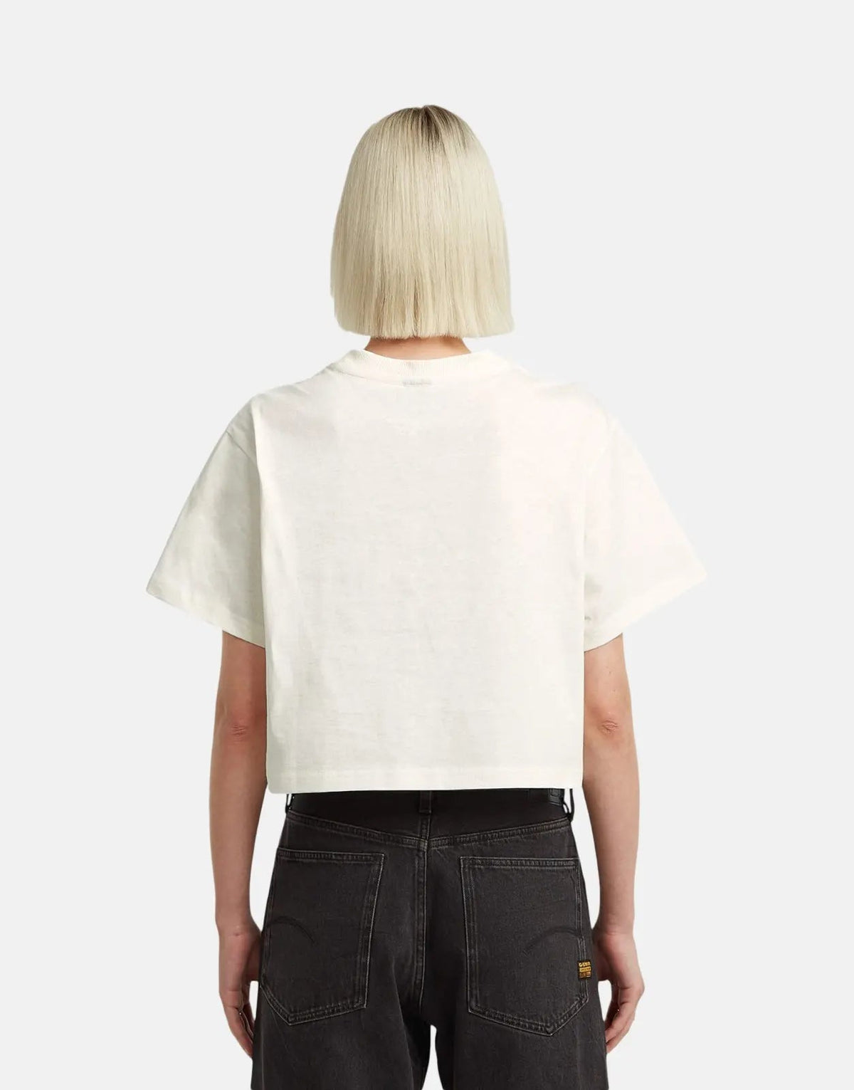 G-Star RAW Felt Logo Boxy Milk T-Shirt - view 2