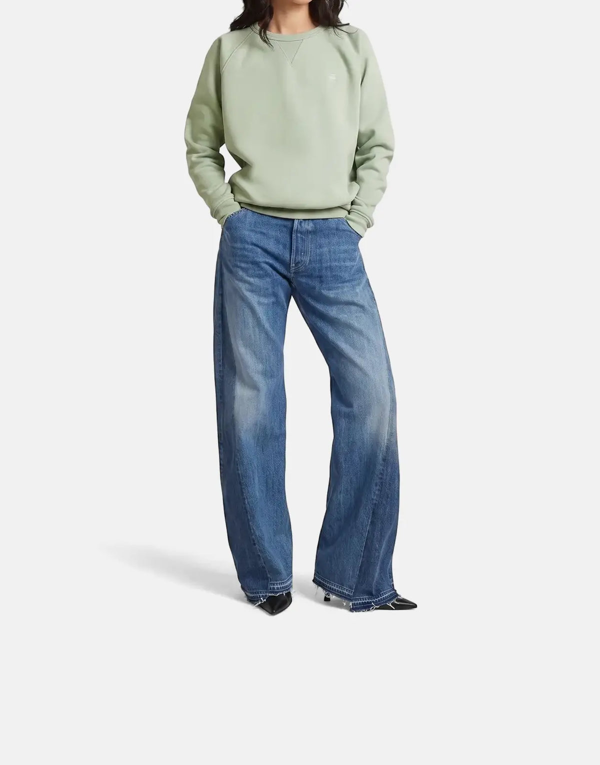 G-Star RAW Premium Core 2.0 Pale Green Sweatshirt - view 4