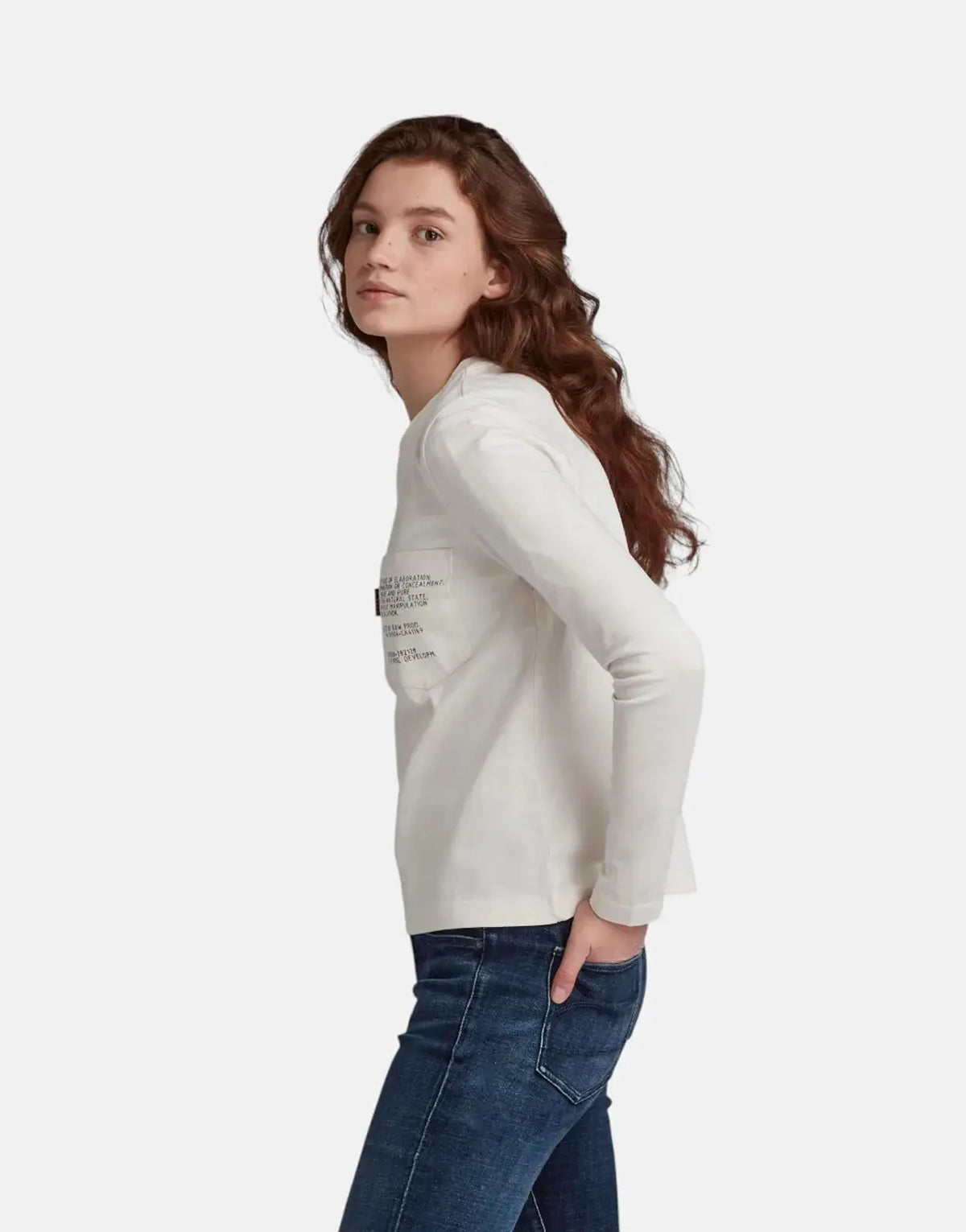 G-Star RAW Text Pocket Loose Milk Top - view 4