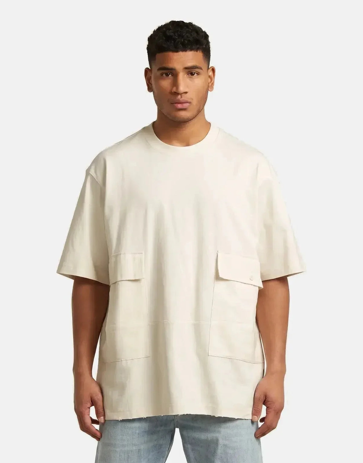 G-Star RAW Utility Fabric Mix Loose Milk T-Shirt