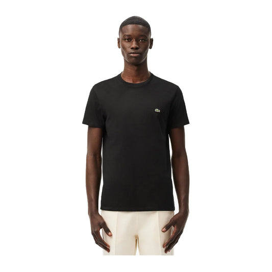 Lacoste Mens Pima Cotton Crew Neck T-Shirt TH6709-031 Black