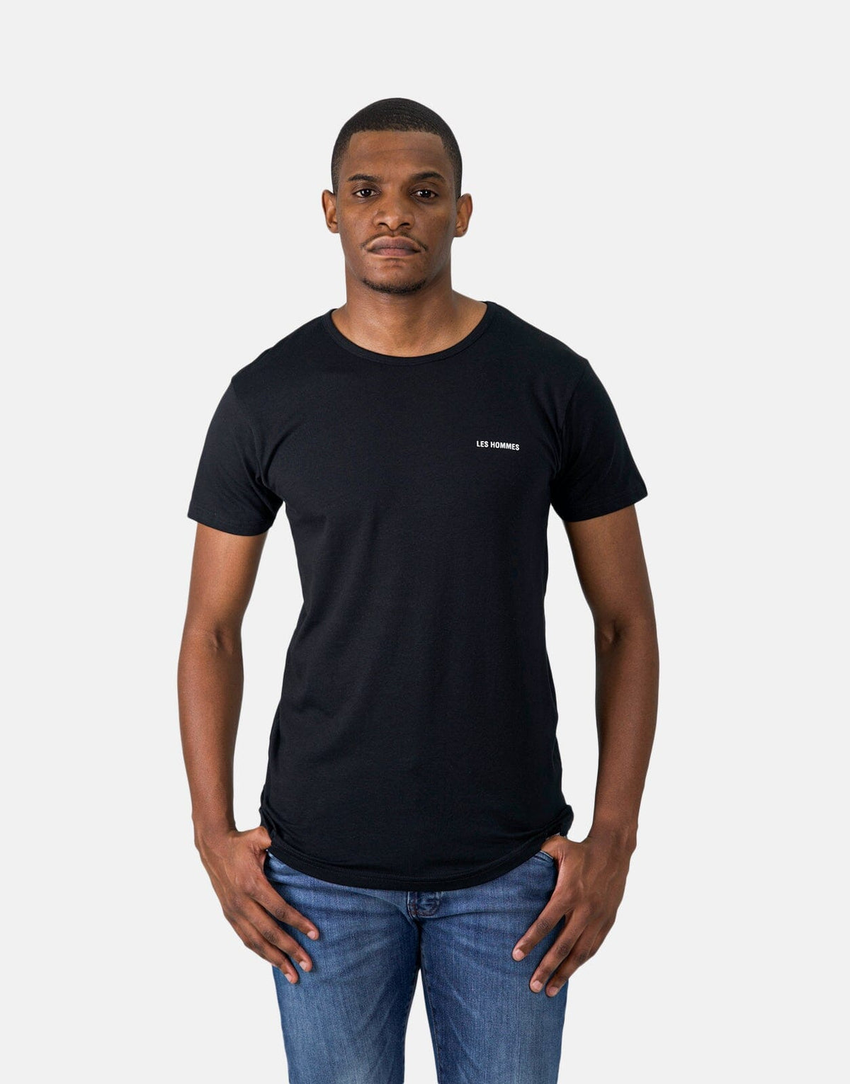 Les Hommes Basic Black T-Shirt