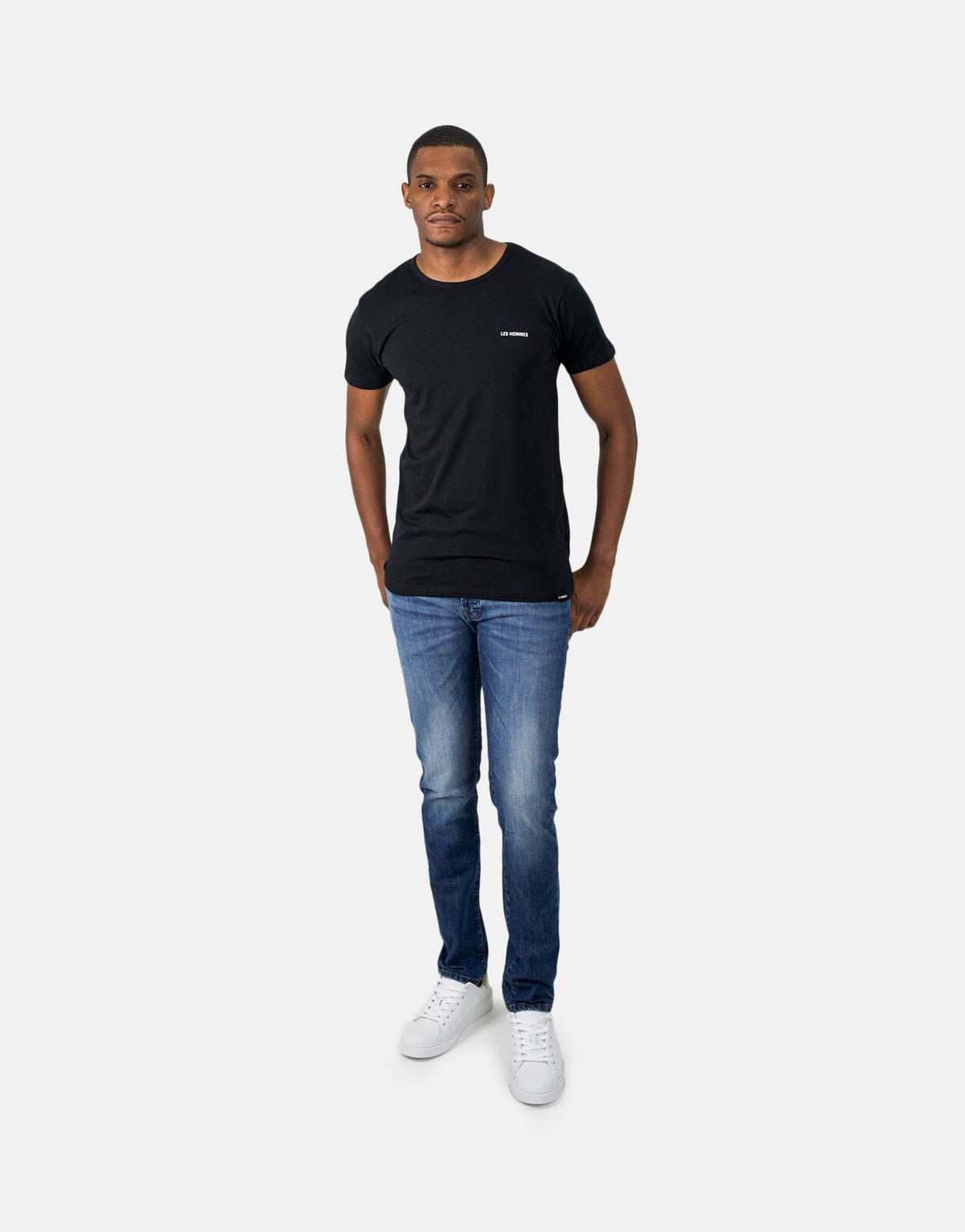 Les Hommes Basic Black T-Shirt - view 3