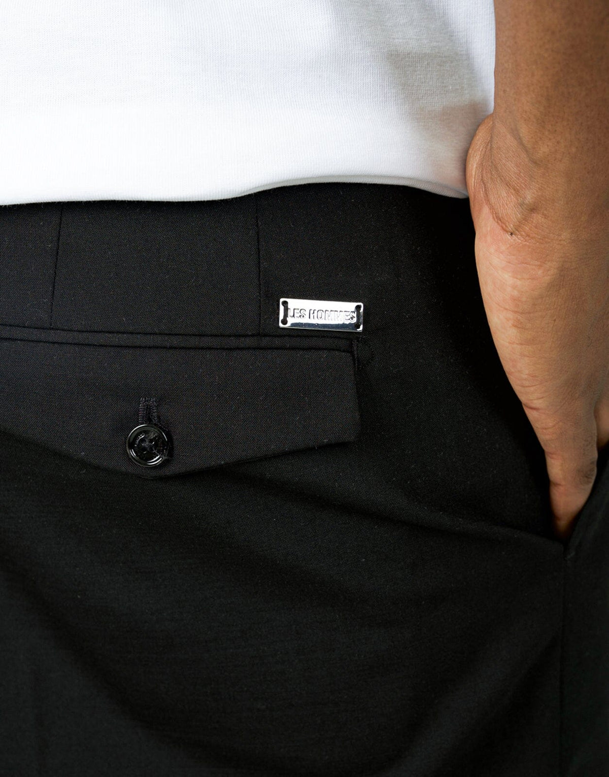 Les Hommes Black Chino Pants - view 4