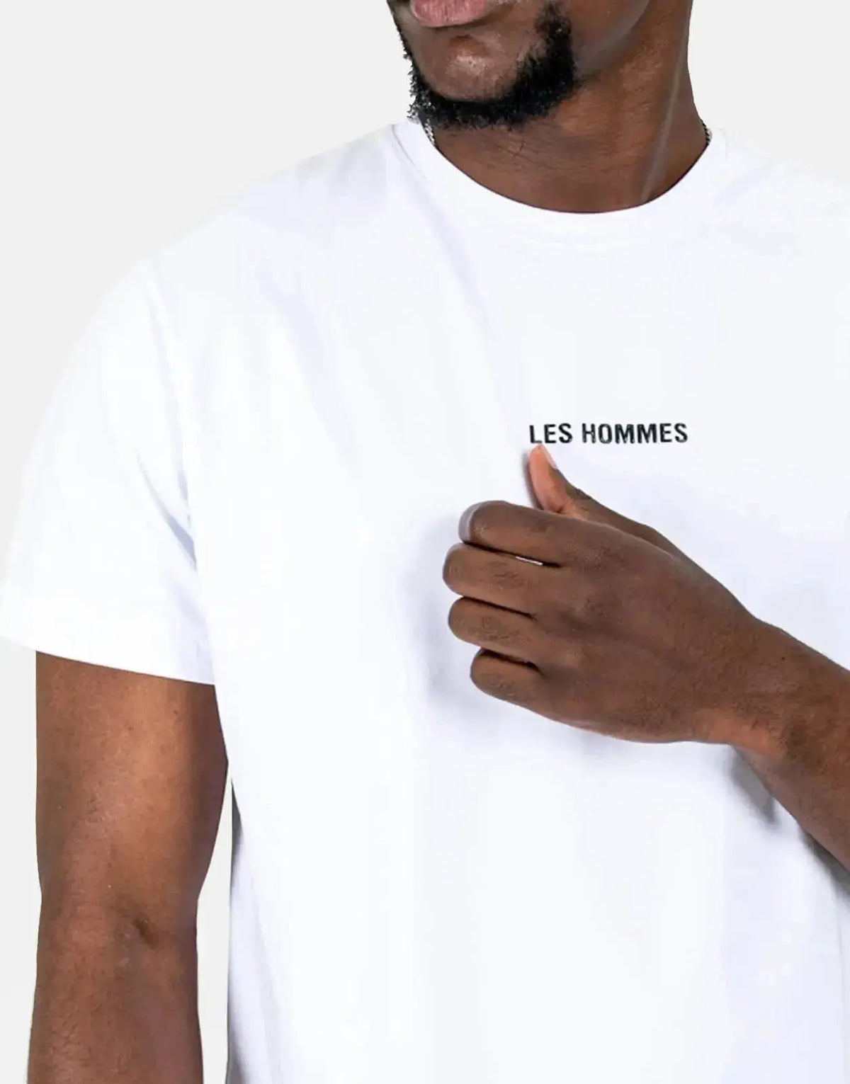 Les Hommes Centre Print White T-Shirt - view 3