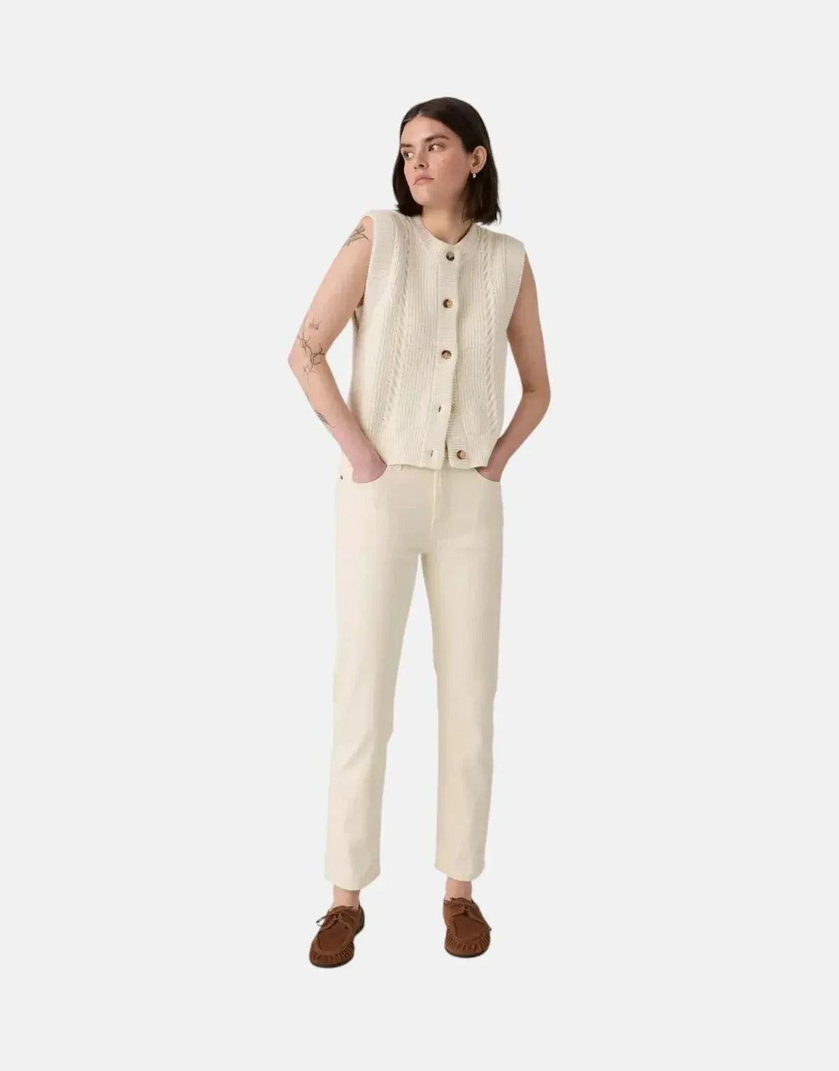 Levi's 501 Crop Spacey Brown Rice Jeans