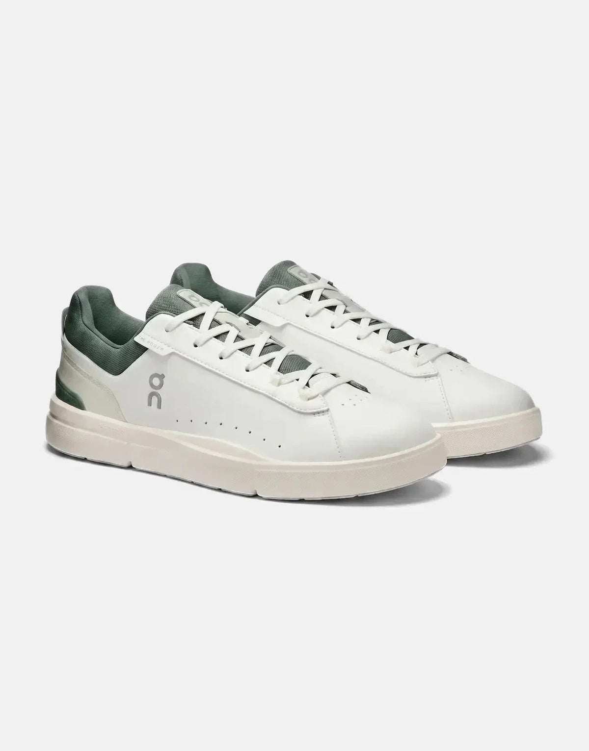 On Men's The Roger Advantage White Olive Sneakers - view 6