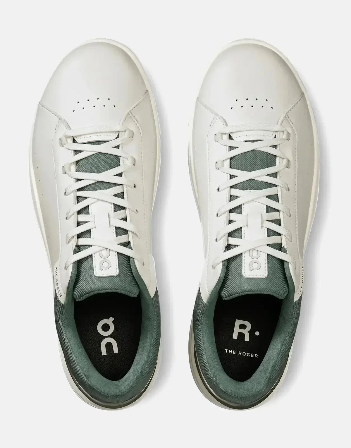 On Men's The Roger Advantage White Olive Sneakers - view 2